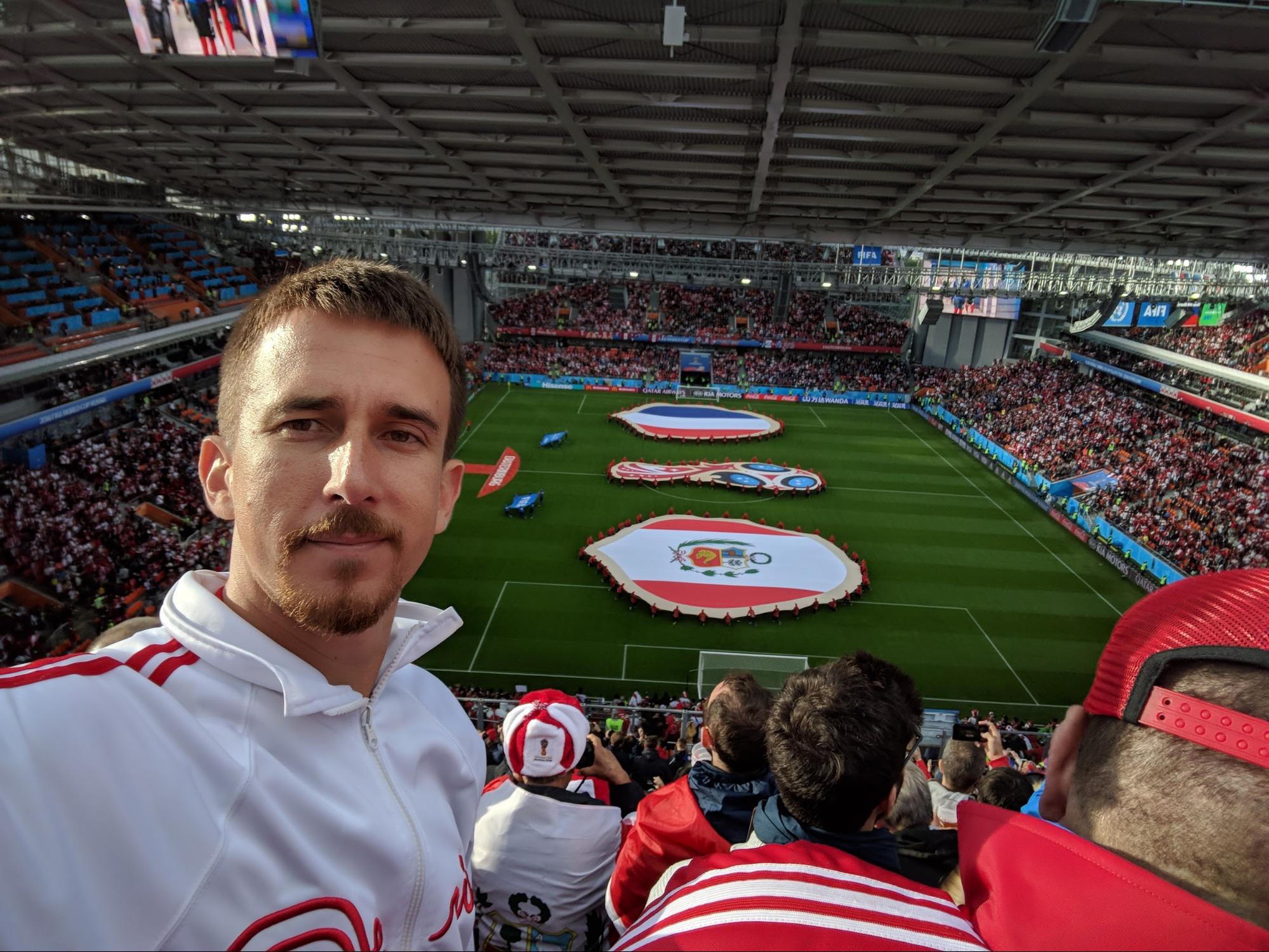 Mauricio at a football match